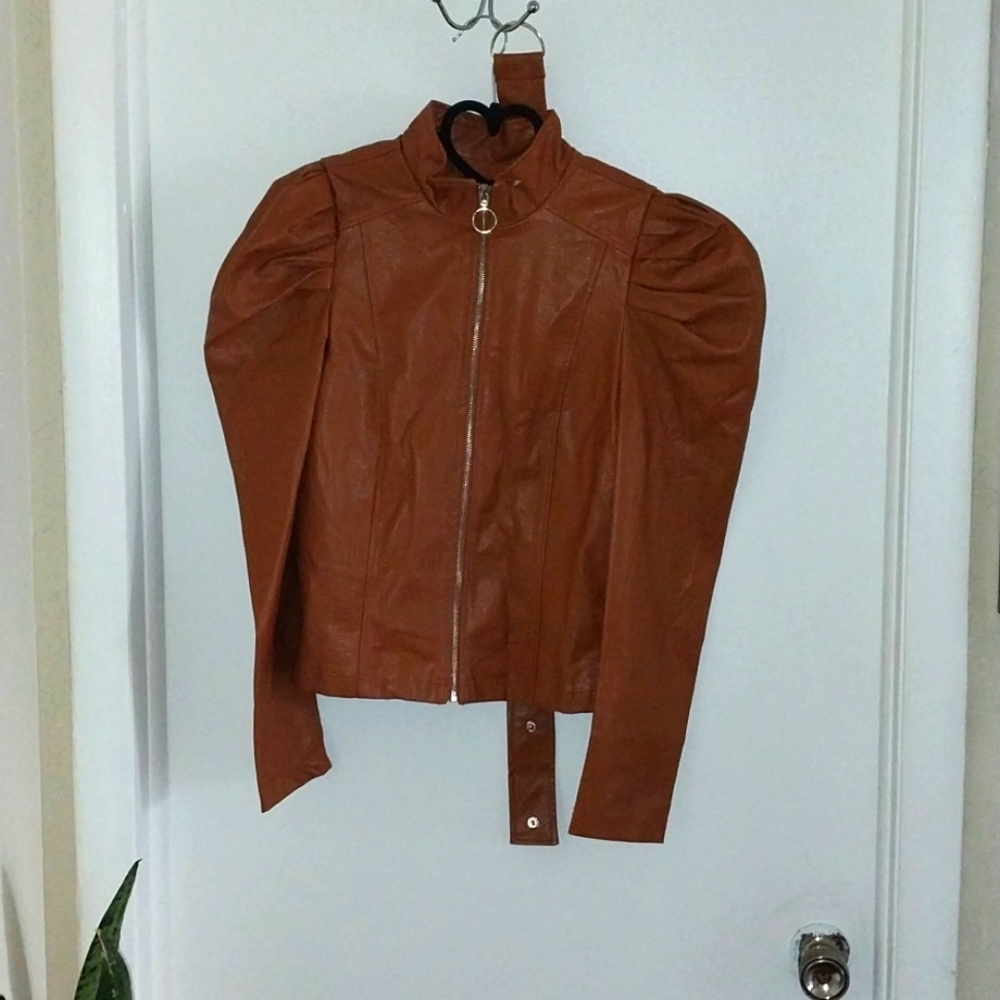 Women's small leather jacket